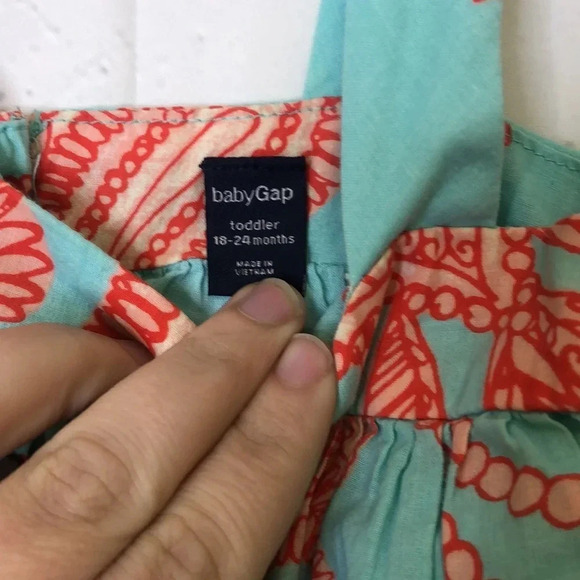 Girls Baby Gap Blue Summer Dress 18-24M - Picture 4 of 7